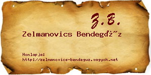 Zelmanovics Bendegúz névjegykártya